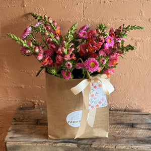 Gift Seasonal Mix Flowers + Vase