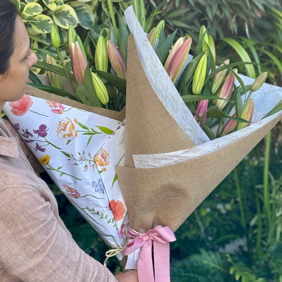 Gift Wrapped Lilies (Mothers Day) - Collect Only